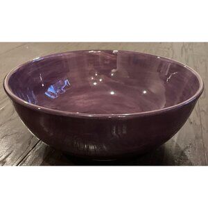Espana‎ Tabletops Handpainted Purple Large Serving Vegetable Bowl 11 Inch Boho